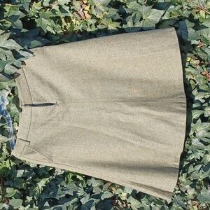 J.Crew 6 Green herringbone wool skirt